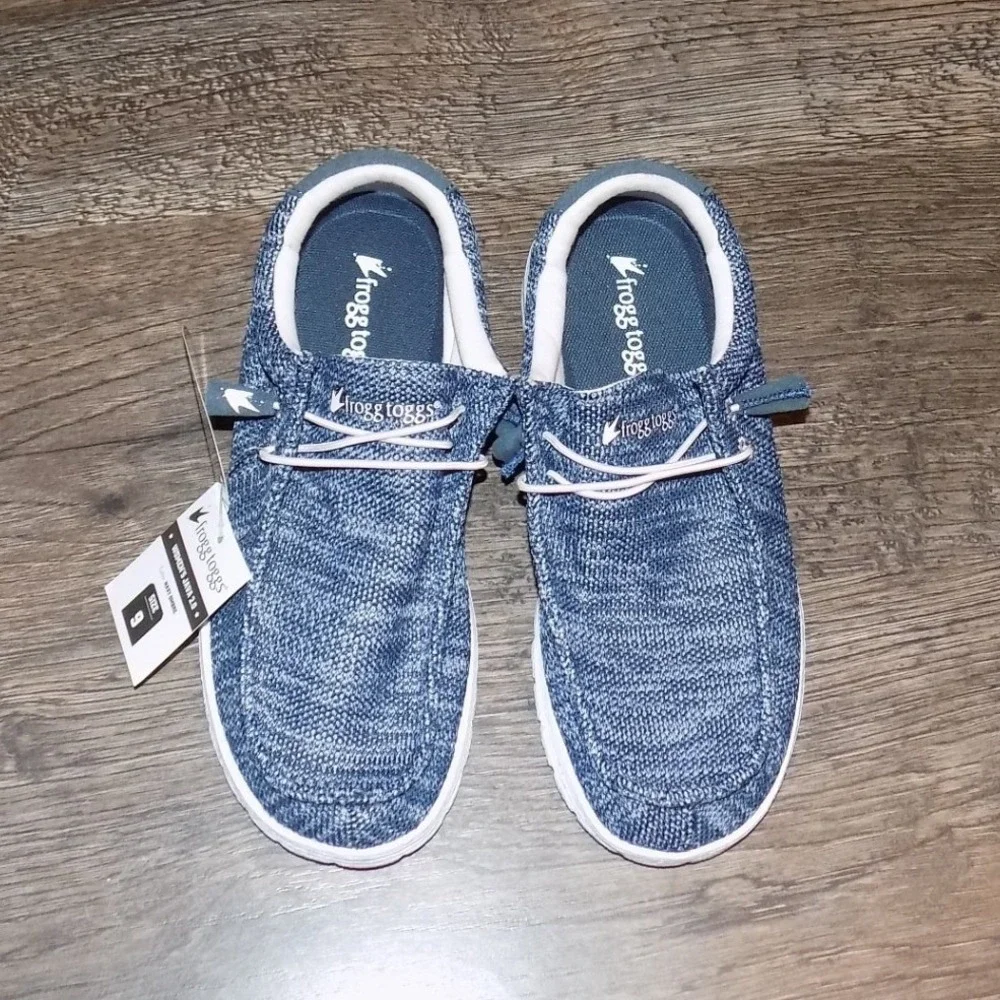 Frogg‎ Toggs Java 2.0 Shoes Women Size 9 Navy Ombre NEW Slip On Knit Loafers